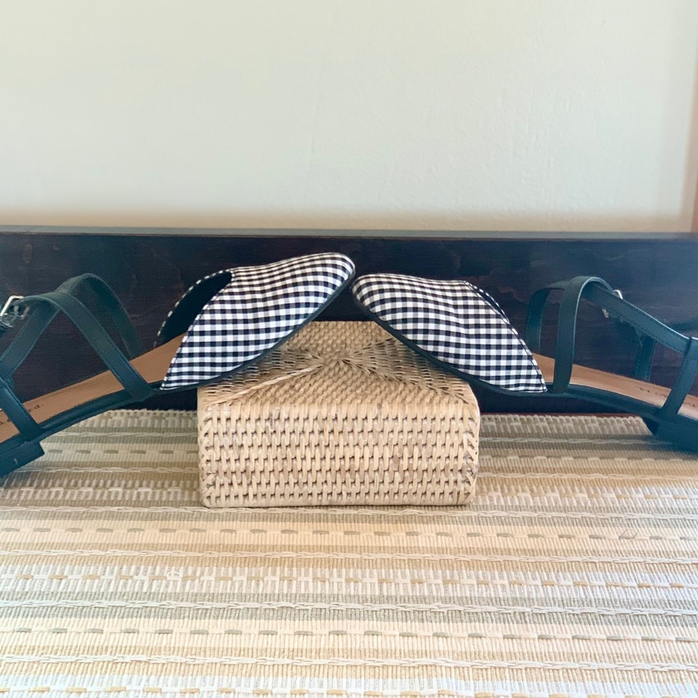 🎉HP‼️💥Indigo Rd Black & White Gingham flats - Size 7.5✨✨✨ - Picture 9 of 12